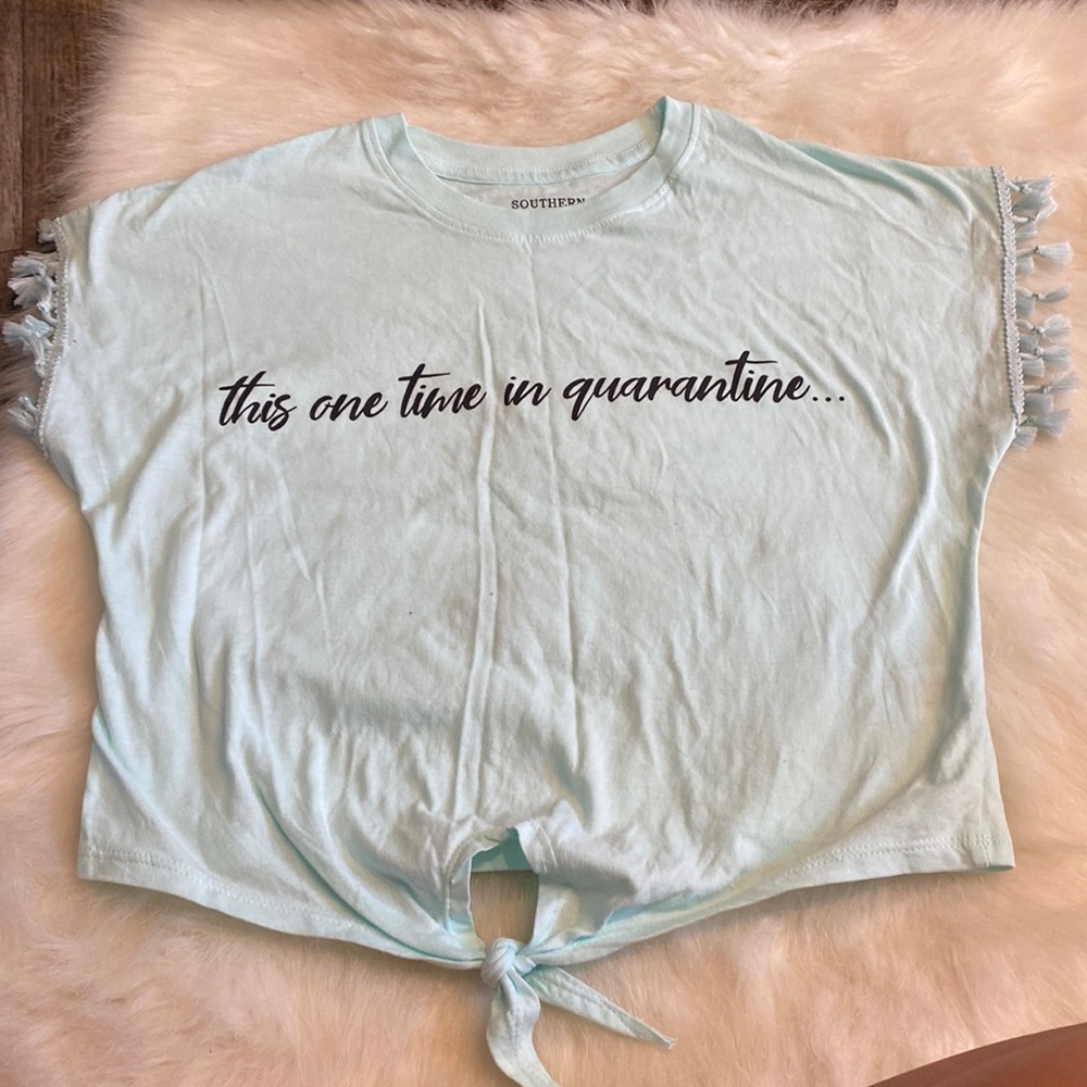 Southern Spirit this one time in quarantine tassel cropped top.